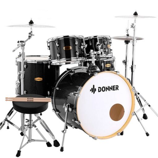 BATERÍA ACÚSTICA CON SILENCIADOR DDS-520 - DONNER - EC6080 - NEGRO