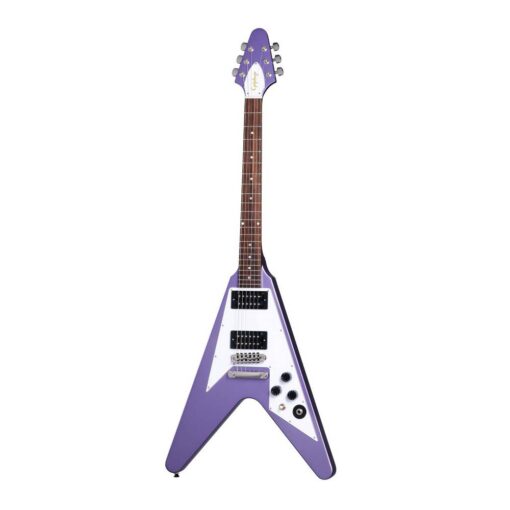 GUITARRA ELÉCTRICA - Epiphone Kirk Hammett 1979 Flying V Purple Metallic  - EIGCKH79FVPRMNH1
