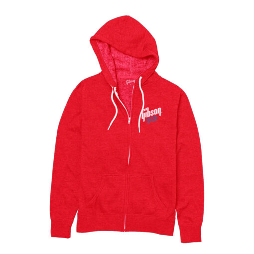POLERA GIBSON ROJO - TALLA 2XL - GA-USA-HOOD-RED-2X